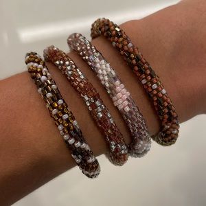 Brown Nepal beaded bracelets
